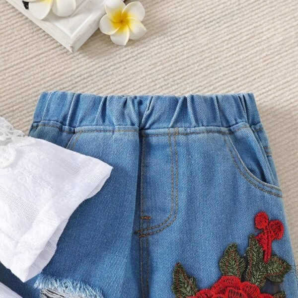 Conjunto Blusa Tela Algodón Pantalón Jean - Image 2