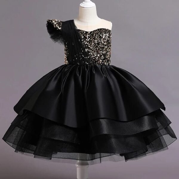 Vestido Lentejuelas para Niñas Negro - Image 3