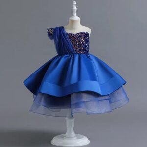 Vestido Lentejuelas para Niñas Azul