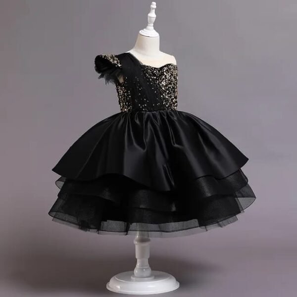 Vestido Lentejuelas para Niñas Negro